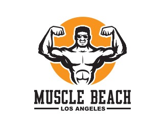 Projekt logo dla firmy MUSCLE BEACH GYM | Projektowanie logo